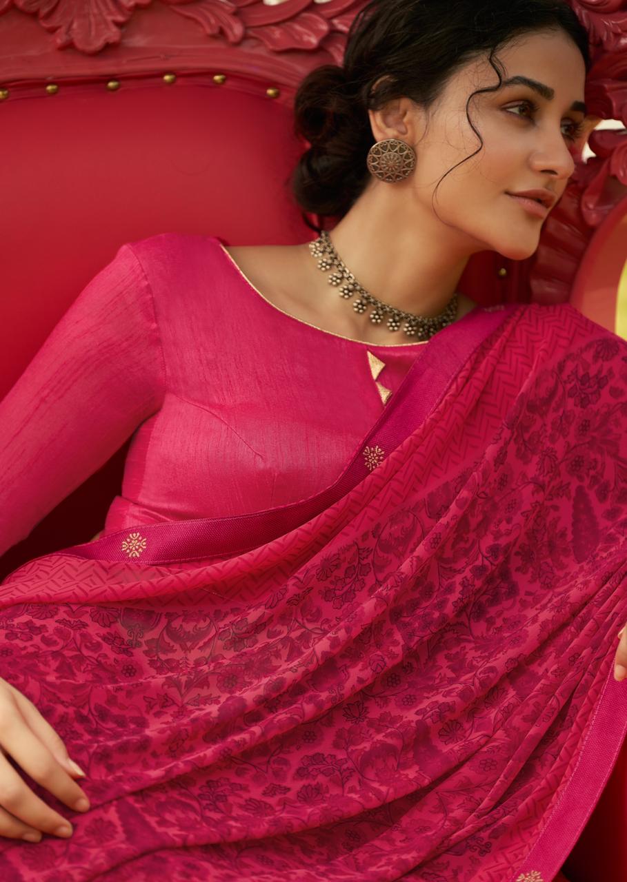 REVISE RATE -- KASHVI FALAK Latest Fancy Regular Wear Weightless Printed saree Collection