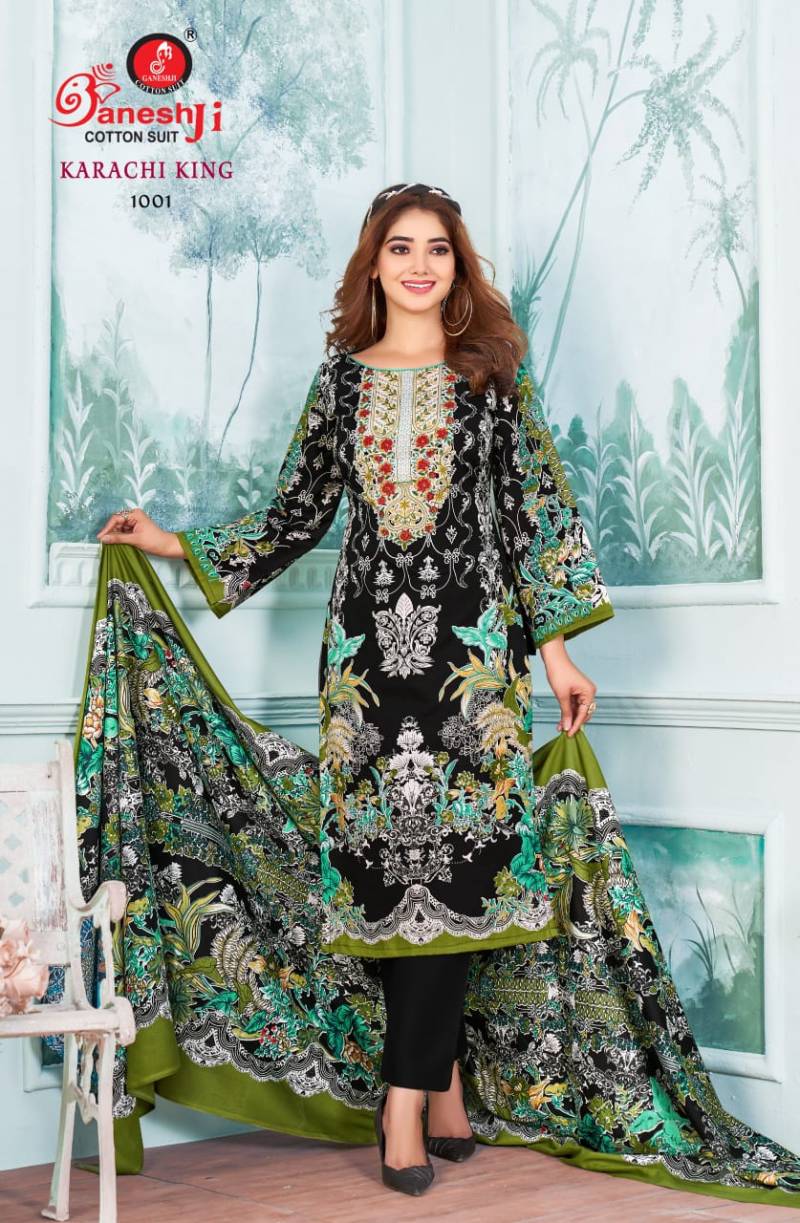 Karachi King Vol 01 By Ganeshji Cotton Printed Dress Material Whlesale Price In Surat
