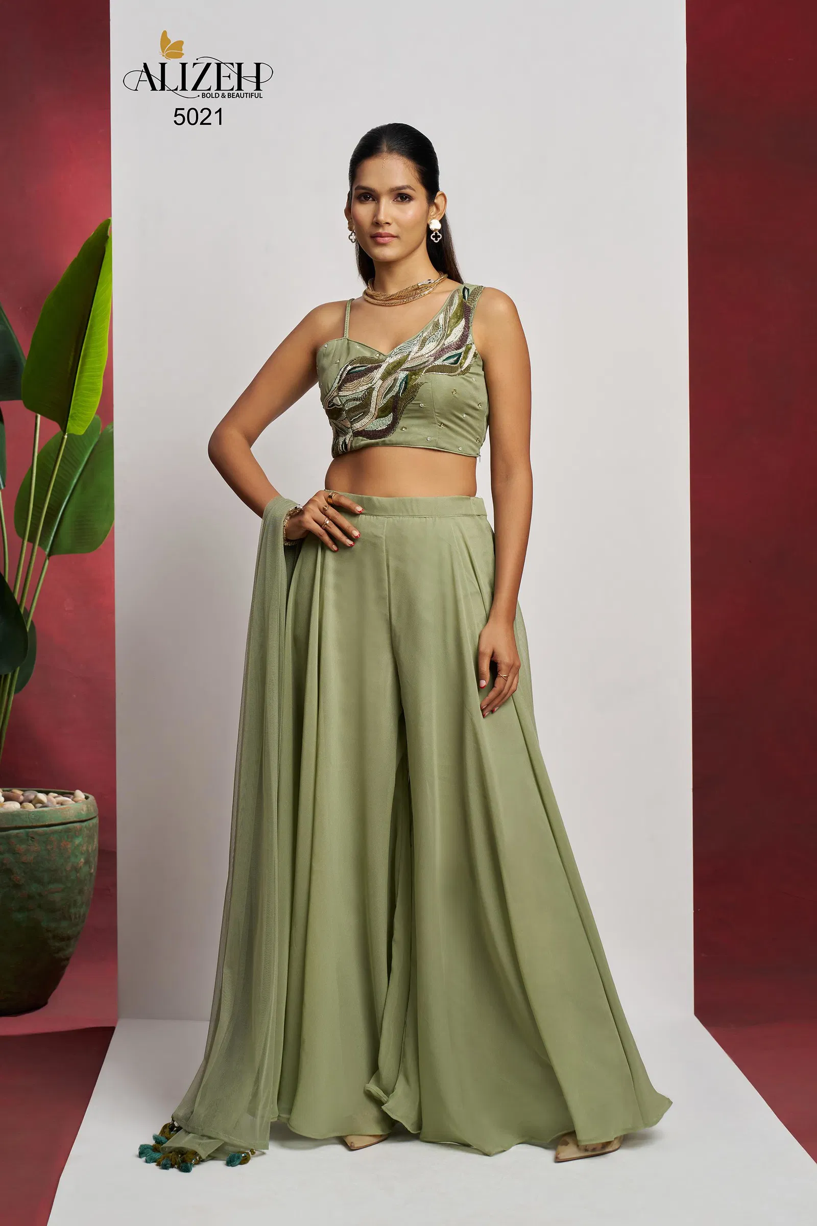 Readymade 3 by Alizeh Georgette Party Wear Indo Western Wholesale Online