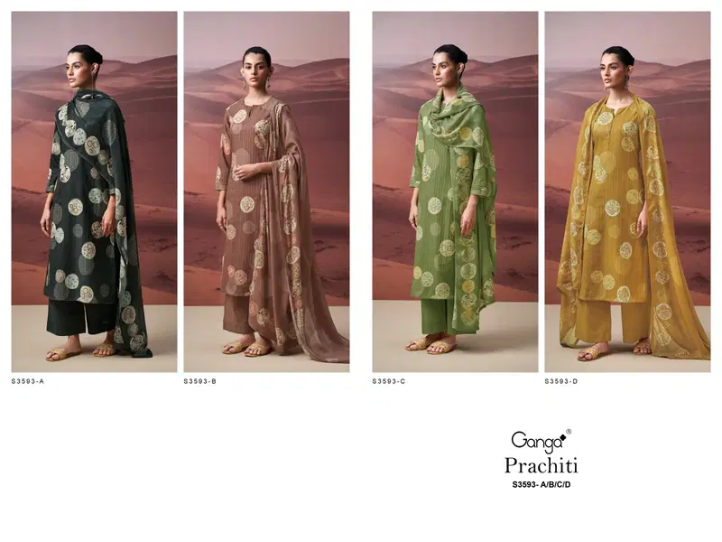 Prachiti 3593 By Ganga Cotton Printed Salwar Suit Wholesale Shop In Surat
