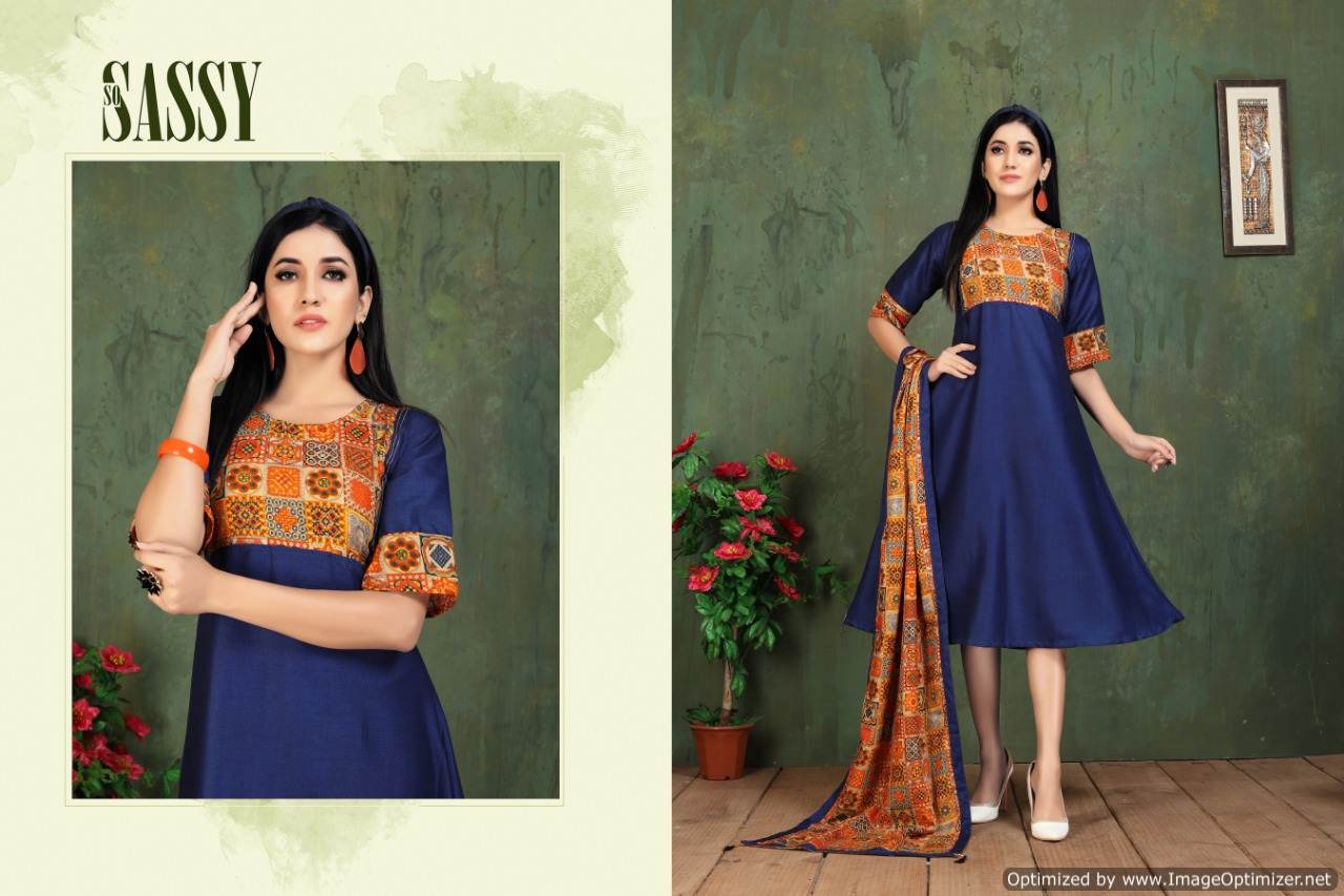 Kinti Patang Vol 13 New Fancy Collection Of Printed Designer Anarkali Cut Heavy Rayon Kurtis 