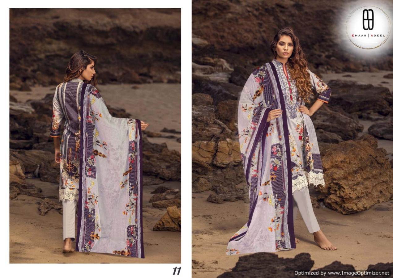 Emaan Adeel 2 Latest Collection of Designer Printed Pure Lawn Karachi Dress materials 
