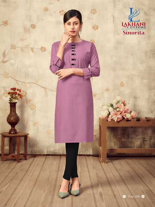 Lakhani Sinorita Pure Cotton Ready Made Designer Kurti Collection