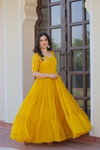 KA 1173 Faux Blooming Premium Designer Gown Suppliers In India