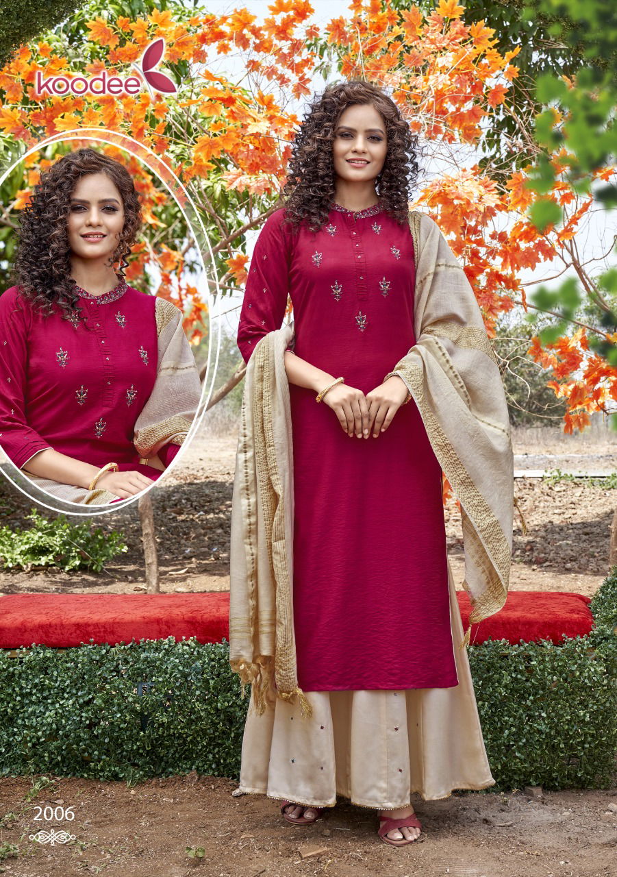 Koodee Rahi 1 Designer Festive Wear Pure Nylon Viscose Readymade Collection