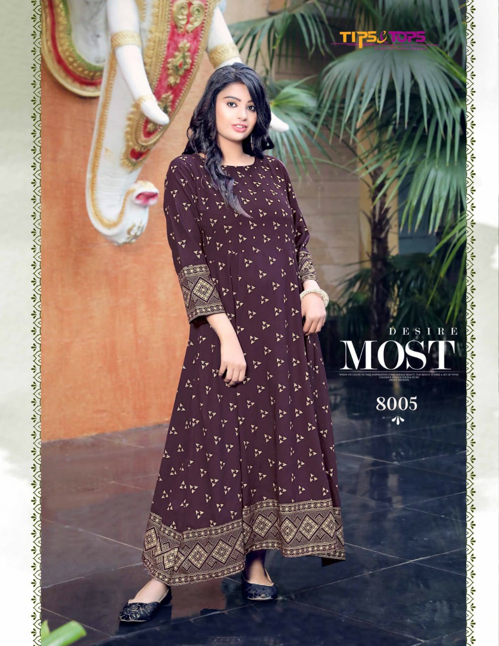 Tips Tops Monalisa 8 Latest Fancy Ethnic Wear Rayon Anarkali Kurti Collection