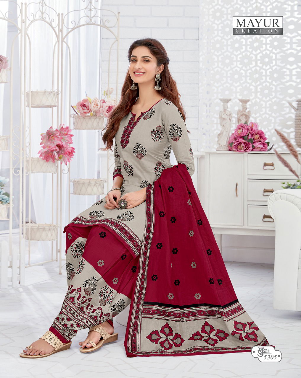 Mayur Khusi 53 Latest Designer Printed Pure Cotton Slawar Suit Collection 