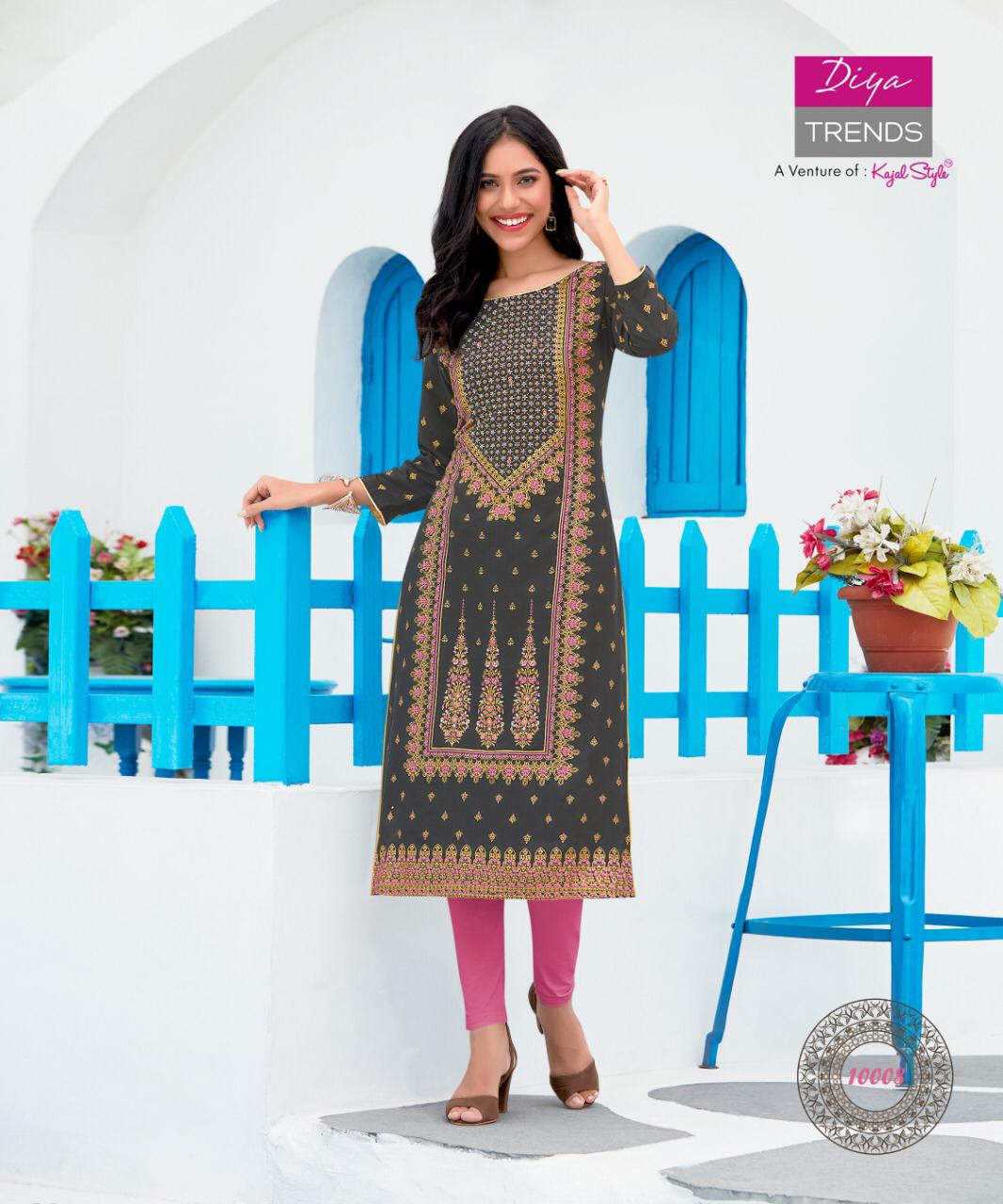 Garden City 10 Ethnic Wear Designer Printed Rayon Kurtis Collection
