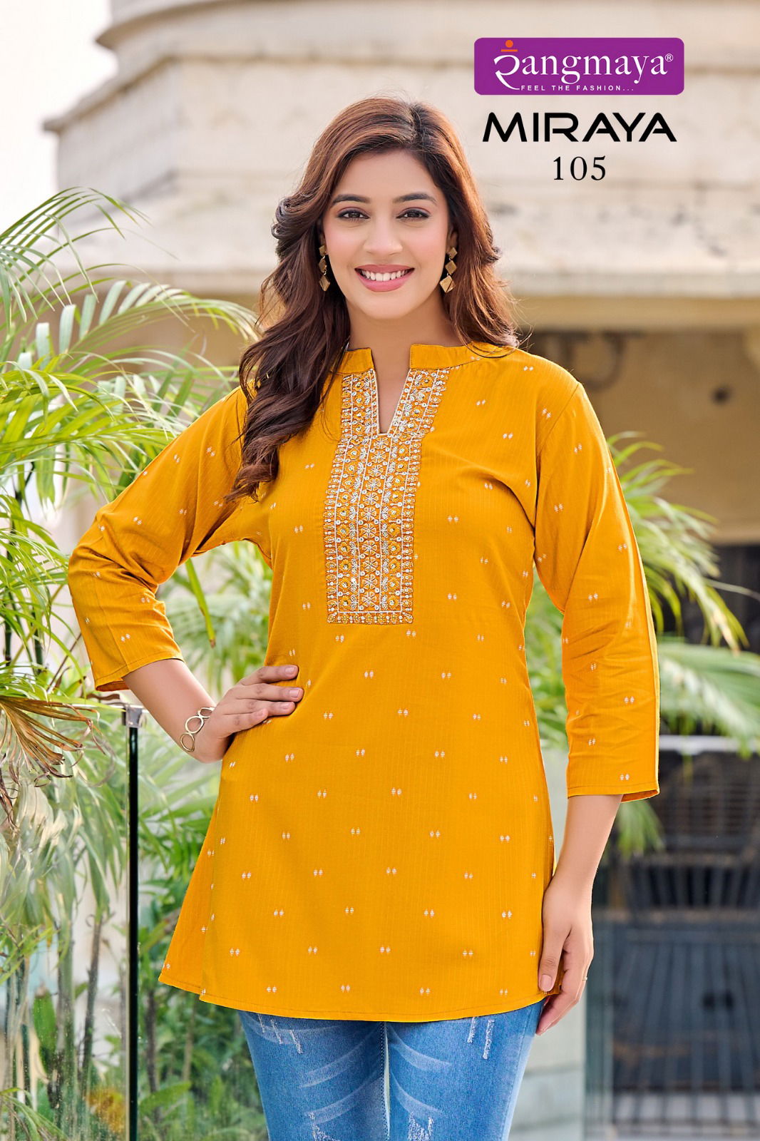 Miraya By Rangmaya Rayon Tunic Ladies Top Wholesale Market In Surat