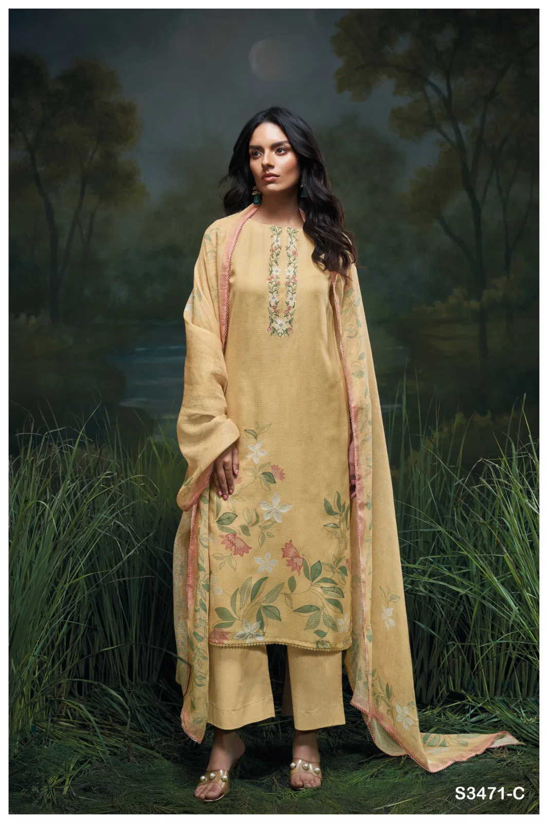 Genika 3471 By Ganga Cotton Designer Salwar Suit Wholesale Shop In Surat