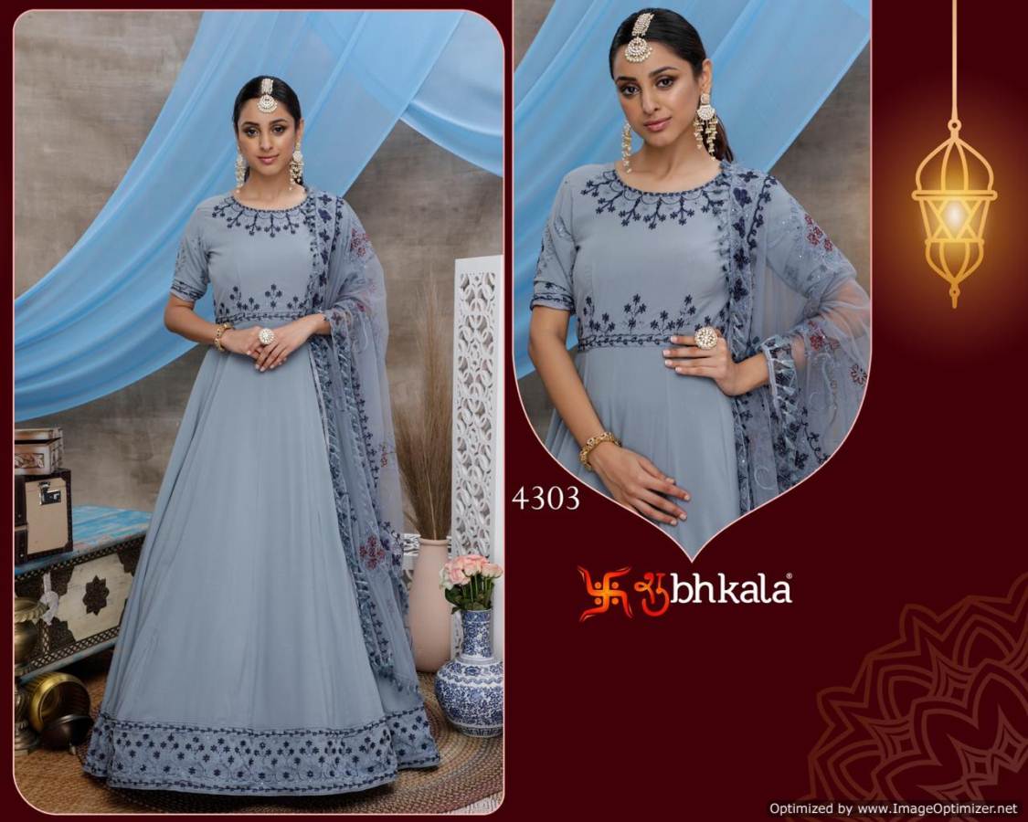 Subhkala Flory Vol 6 Latest Designer Festive Wear Embroidered Heavy Ladies Gown Collection (Single 1760/-)
