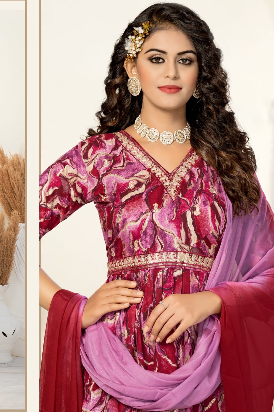 Shehnaaz By Hirwa Kurti With Bottom Dupatta Catalog
