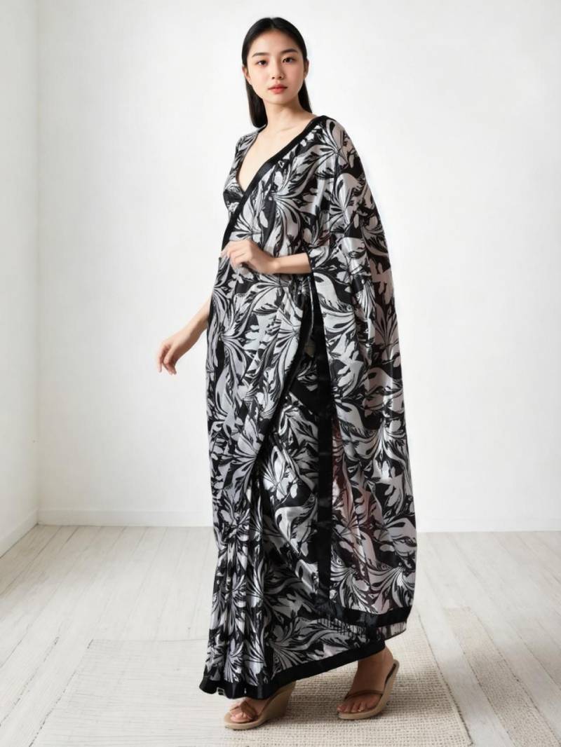 Vt 705 Digital Printed Chinon Silk Stylish Saree Wholesale Suppliers In Mumbai