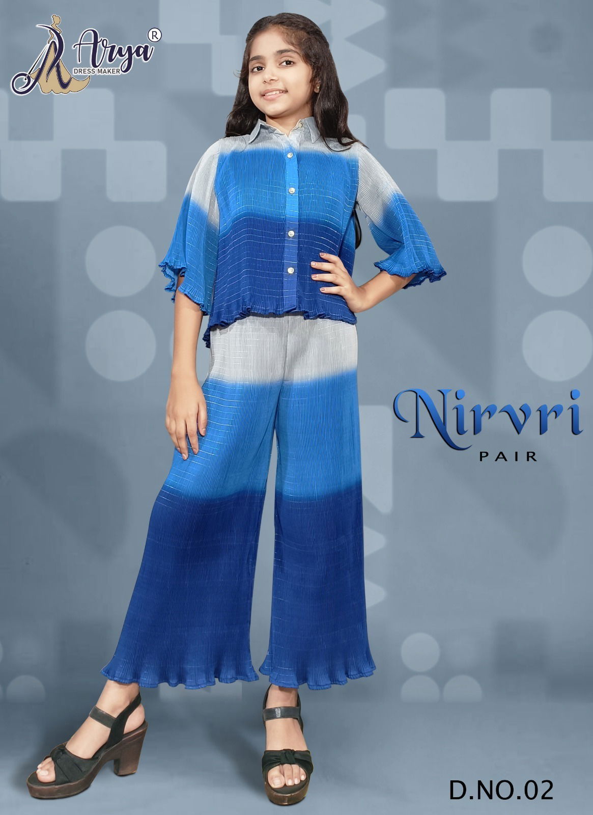 Nirvari Kids Girl's Wear Masleen Creez  Pair