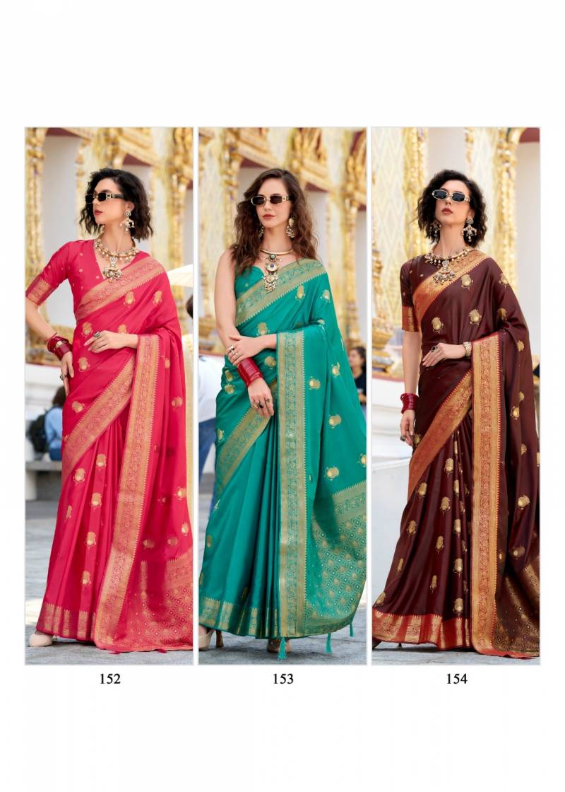 Rajpath White Rose Satin Silk Fancy Saree Collection