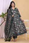 Naisha K 318 Vol 3 Pure Cotton Long Anarkali Kurti With Pant Dupatta Wholesalers In Delhi