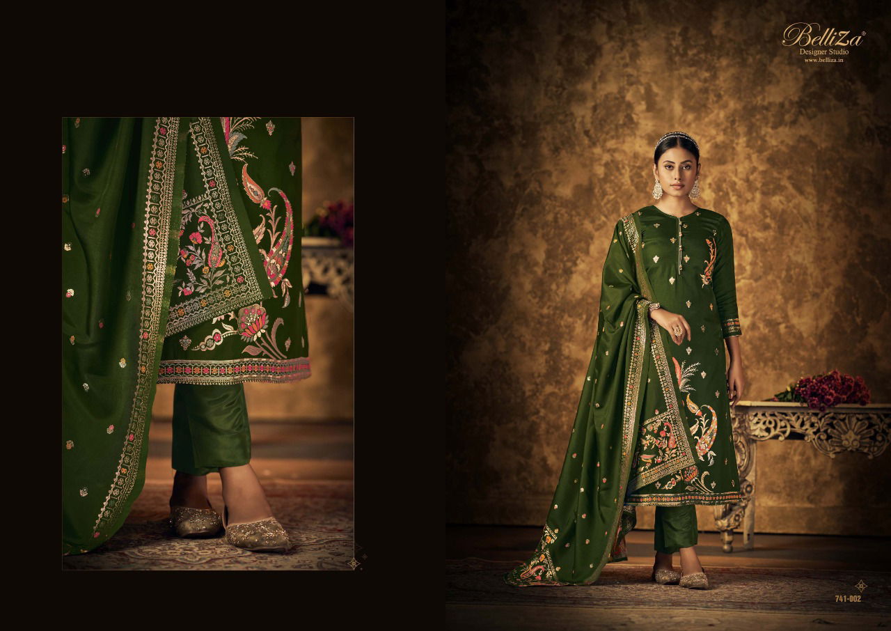Saarang By Belliza Designer Dola Silk Dress Material Catalog