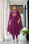 Gulzar By Ossm Viscos Roman Silk Kurti With Bottom Dupatta Exporters In India