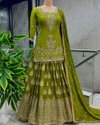 NSR 806 Heavy Embroidery Wedding Wear Gharara Readymade Suits Wholesale Shop In Surat