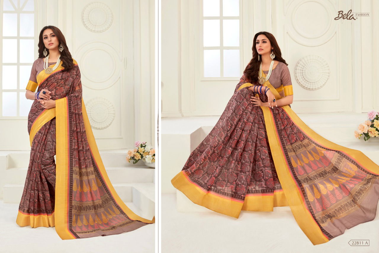 BELA JASMINE VOL-13 Latest Designer Festive Wear Heavy Chiffon Printed saree Collection
