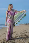 Kz Stripe Cotton Saree 1 Maslin Cotton Digital Geometric Stripe Printed Saree Exporters In India