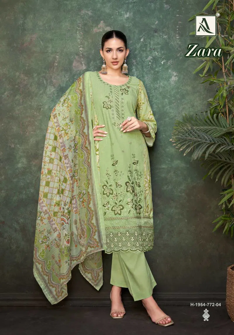 Zara By Alok Viscose Rayon Printed Dress Material Whlesalers In Delhi