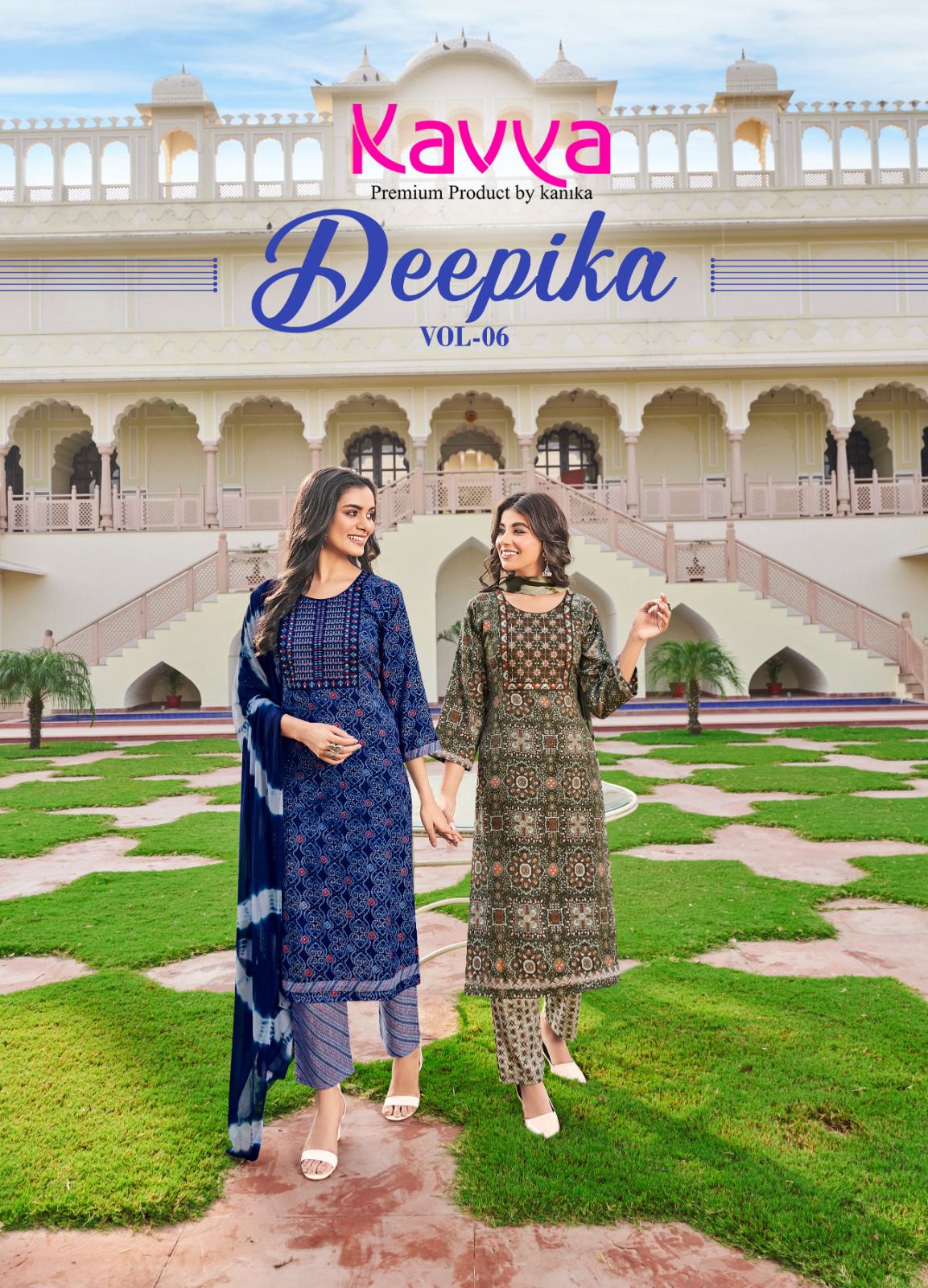 Kavya Deepika Vol 5 straight kurti With Bottom Dupatta Catalog

