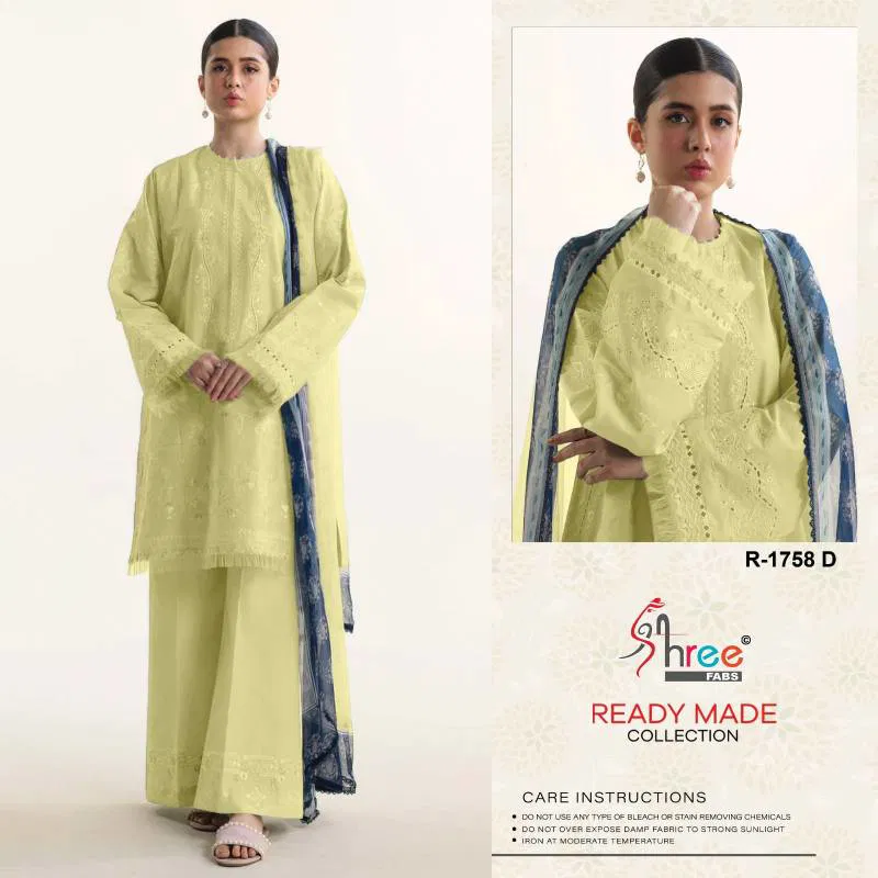 Shree R 1758 Cambric Cotton Ready Made Pakistani Salwar Suits Exporters In India