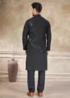 Black color Outluk Wedding Vol 49 Pure Viscose Mens Modi Jacket Kurta Pajama 4904 