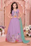 Aarvi Vol 9 Embroidered Vichitra Silk Kids Lehenga Choli Wholesale Online