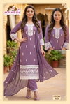 Nikki By Aanchi Organza Embroidery Kurti With Bottom With Dupatta
