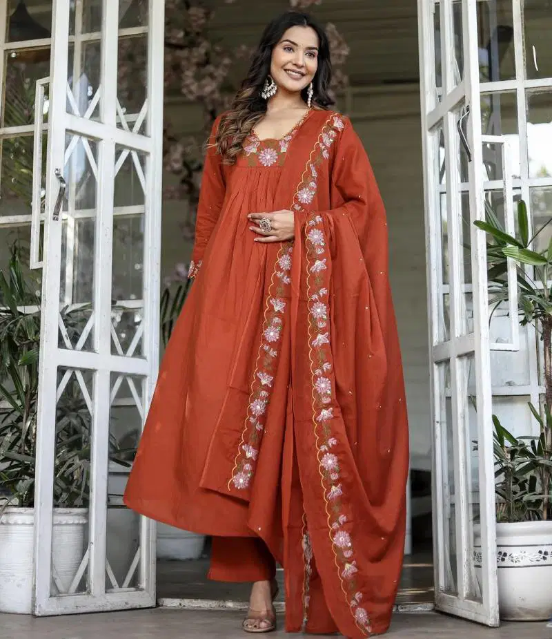 Laxmohini 1 Soft Rayon Slub Anarkali Kurti Bottom With Dupatta Wholesale Clothing Distributors In India
