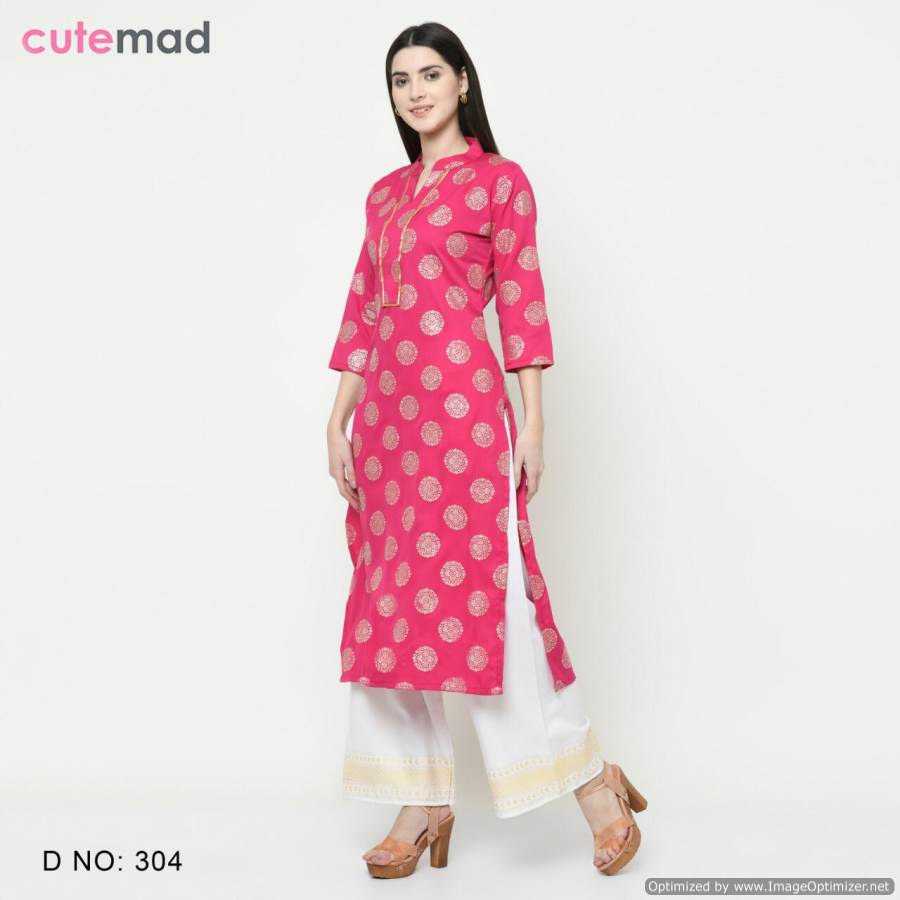 Cutemad 3 Heavy Fancy Wear American Crape Printed  Kurti With Bottom