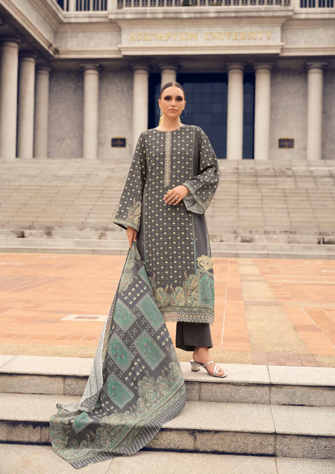 Paisely By The Hermitage Shop Viscose Lawn Dress Material Wholesale Market
