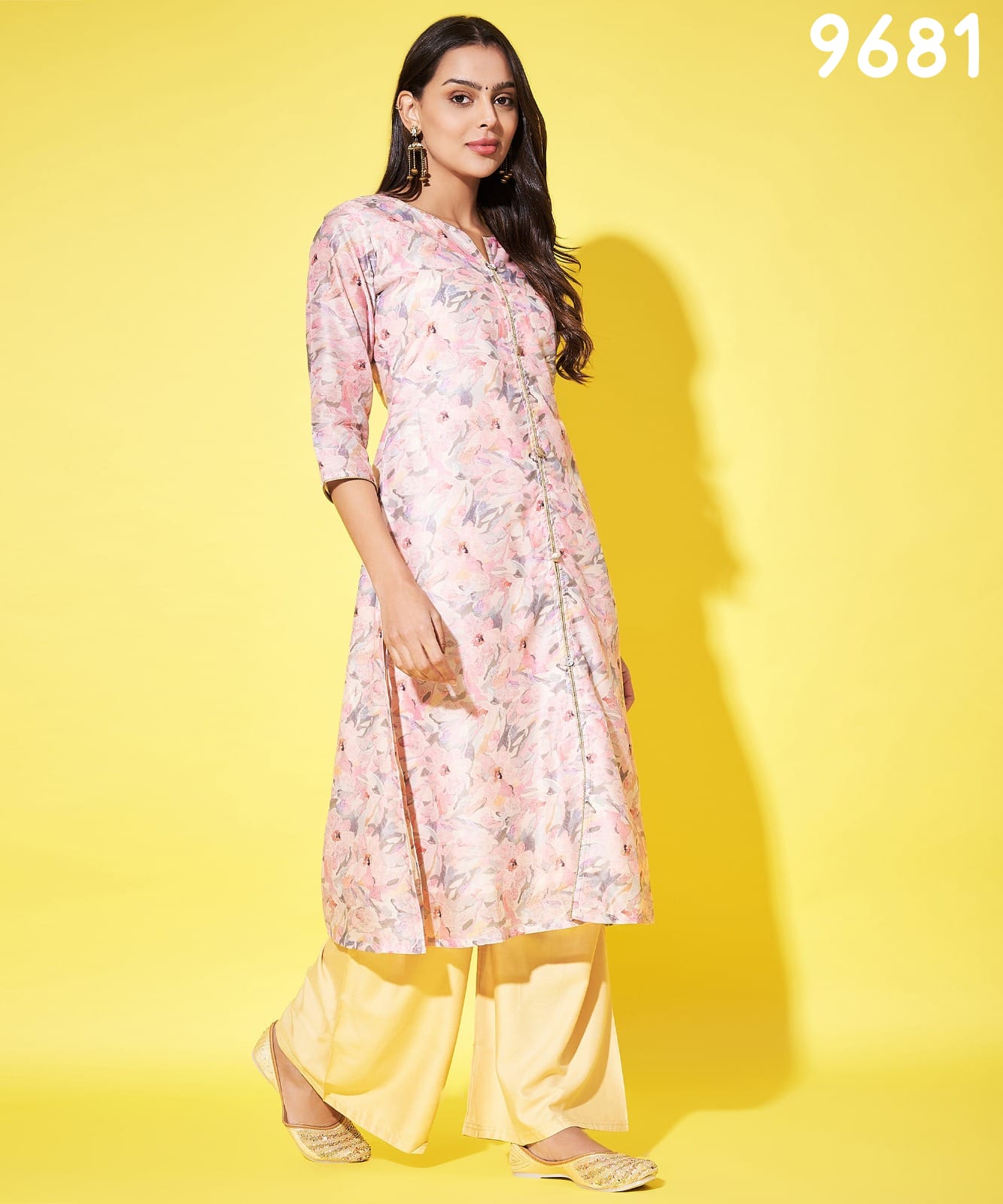 Label Khoj 9681 Chanderi Printed kurti Wholesalers Shop In Surat