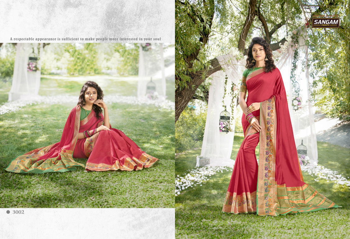 Sangam Bengal Handloom Latest Designer Wedding Wear Festive Wear Silk Saree Collection