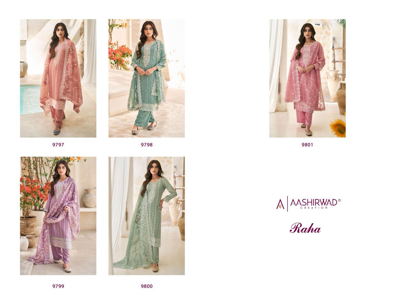 Aashirwad Raha Silk Designer Salwar Kameez Catalog