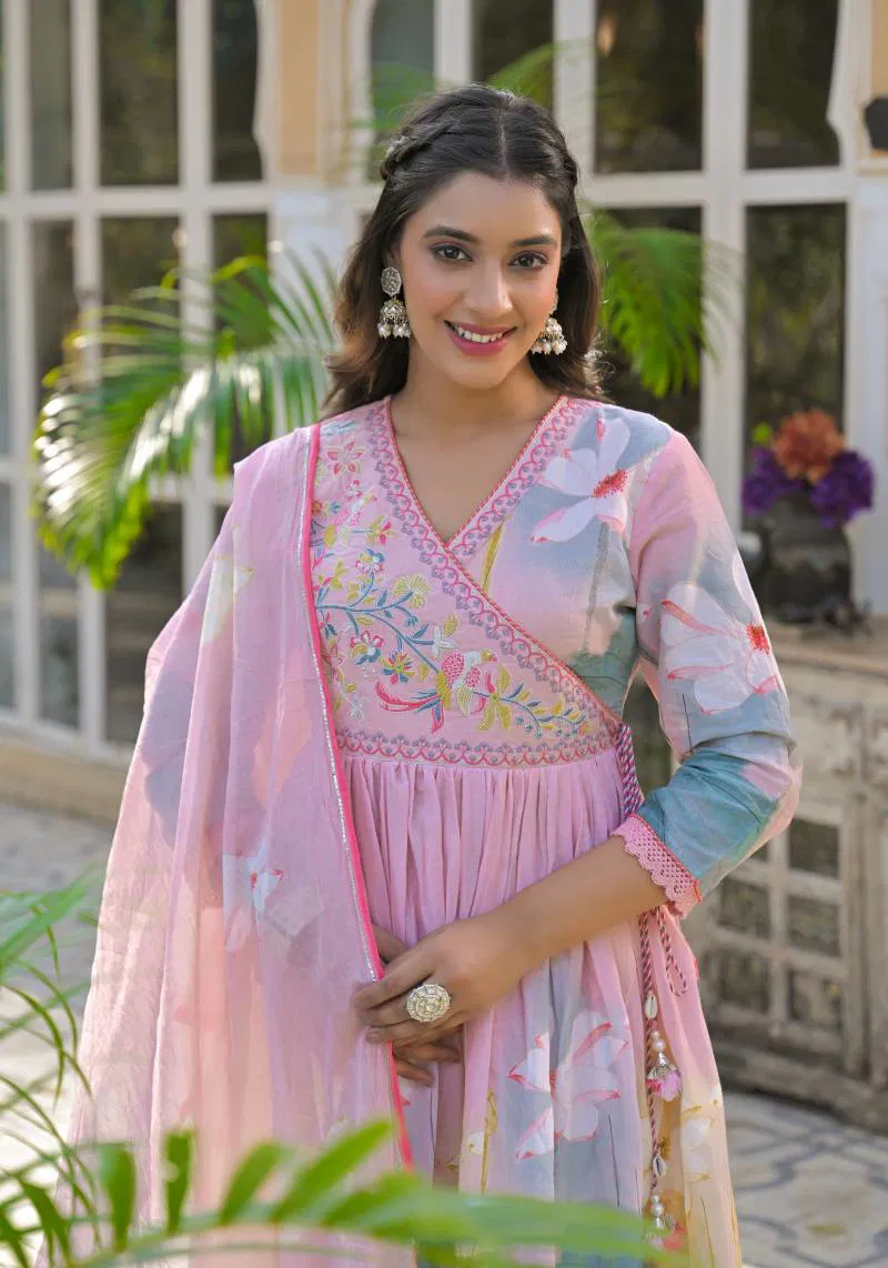 Tanyaa P 173 Mal Cotton Printed Anarkali Style Kurti Sets Bulk Orders In India