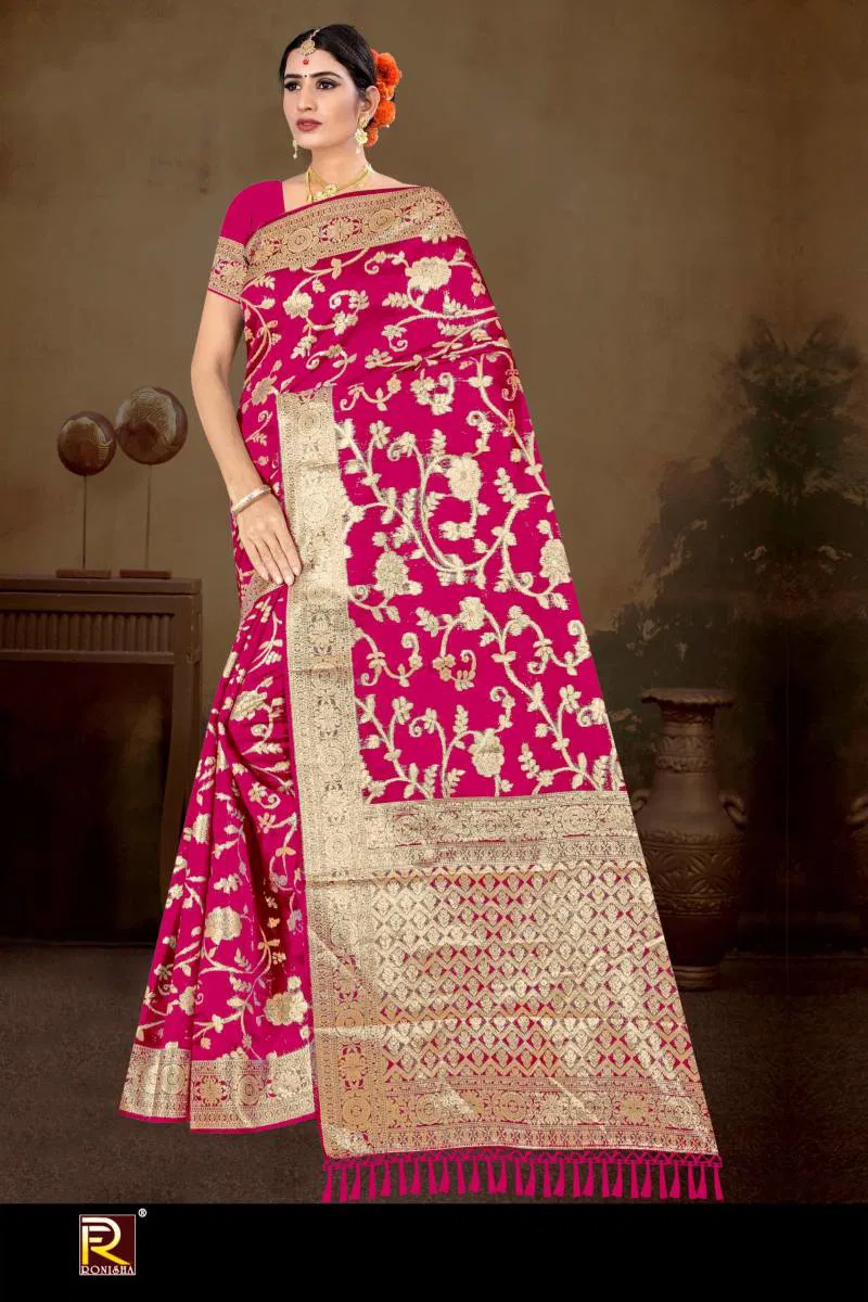 Ronisha 107 Festive Wear Banarasi Silk Saree Wholesale Clothing Suppliers In India