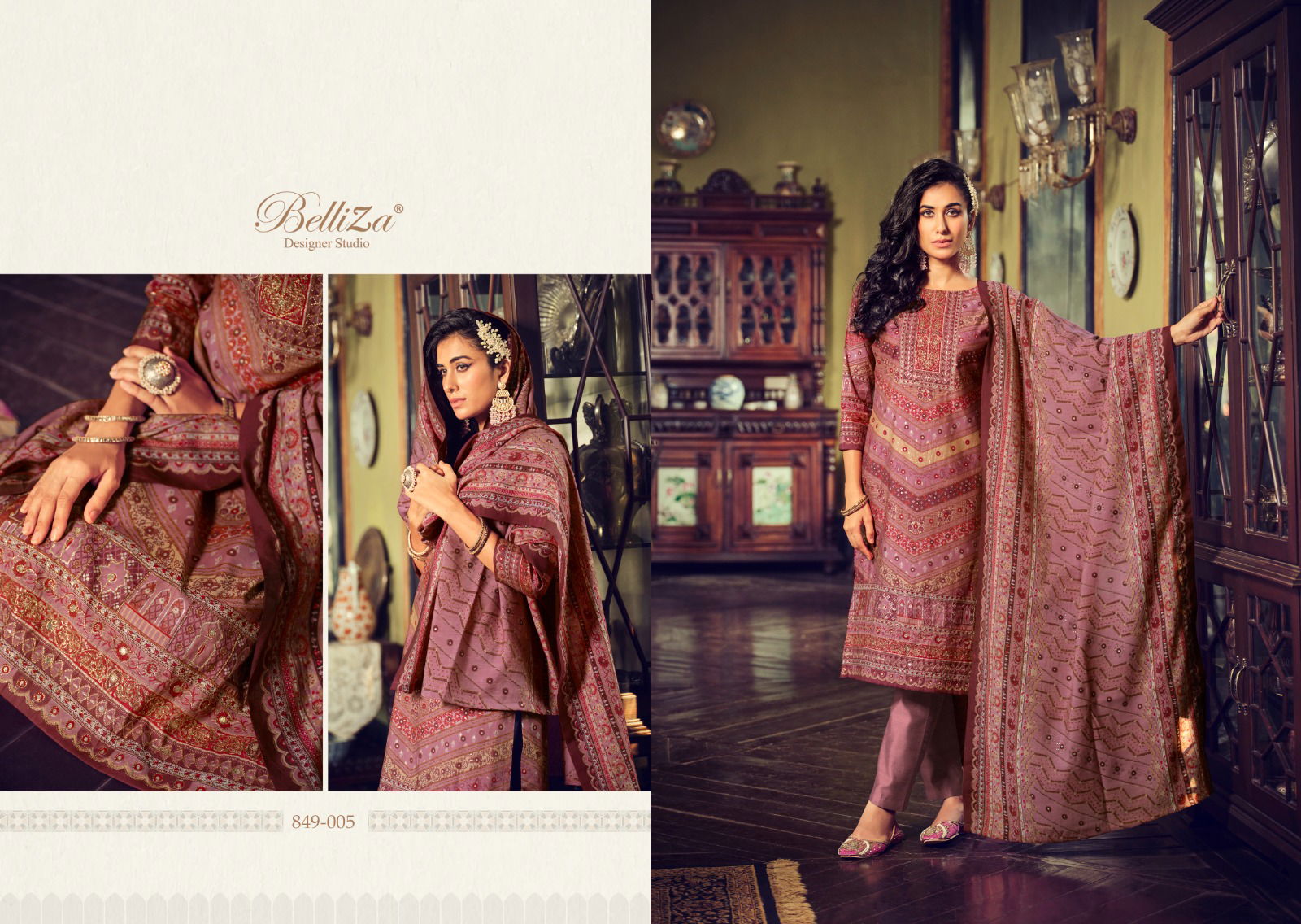 Sajda By Belliza Viscose Kurti with Bottom Dupatta Dress Material Catalog
