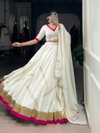 White Colour Pure Rayon Lehenga Navratri Nights Wholesale Market In Surat With Price Taraa L 1622