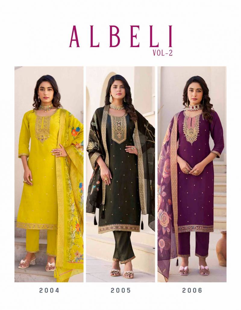 Albeli Vol 2 By Radhika Shimmer Kurti With Bottom Dupatta Orders In India