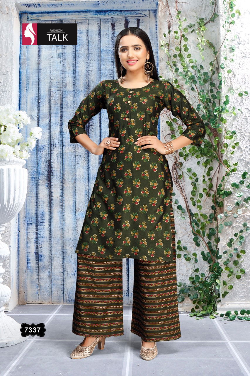 Ft Sweety Rayon Latest Fancy Designer Casual Wear Kurti With Bottom Collection
