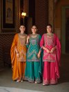 D 2464 To 2466 By Zaveri Chinon Readymade Suits