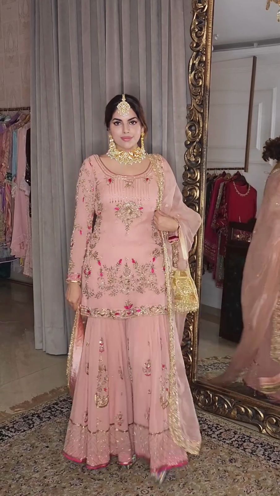 Code 1605 Faux Georgette Online Sharara Suits Wholesale
