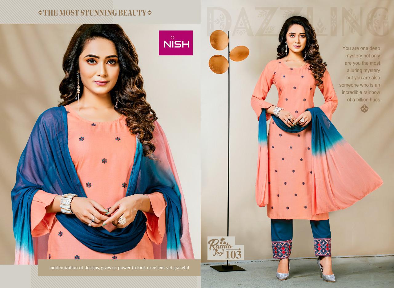 Nish Ramta Joghi Ethnic Wear Rayon Printed Ready Made Collection

