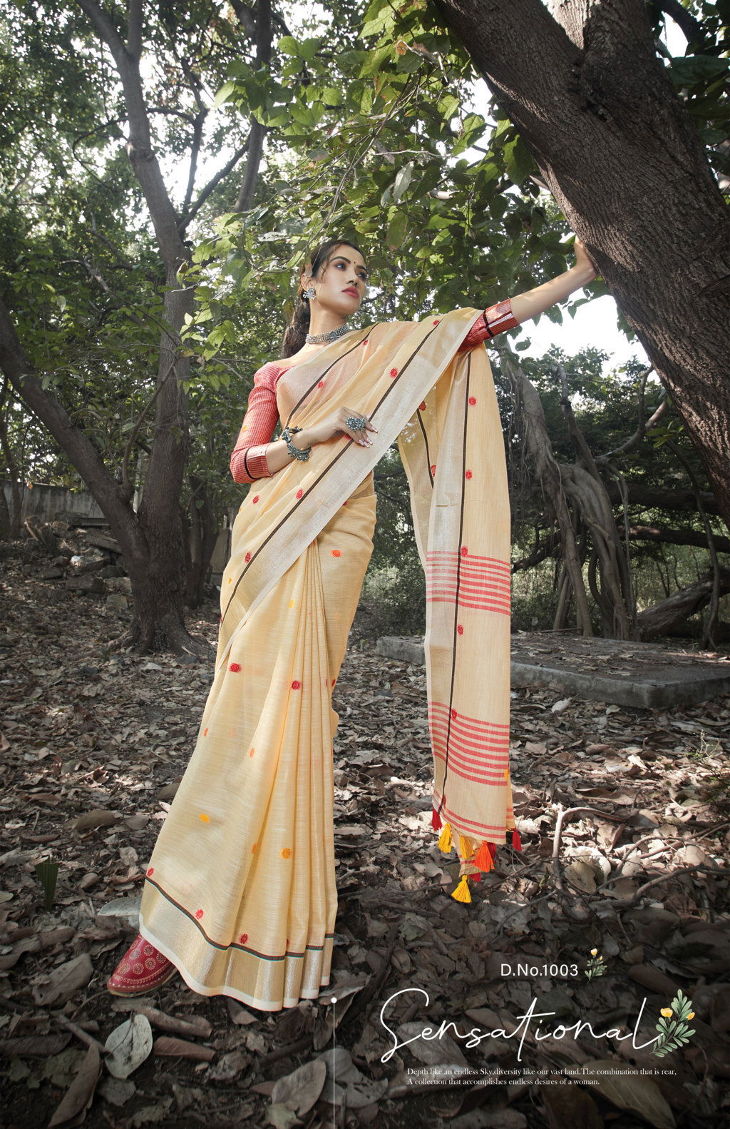 Sangam Sangeet Latest Casual Wear Linen Cotton Sarees Collection