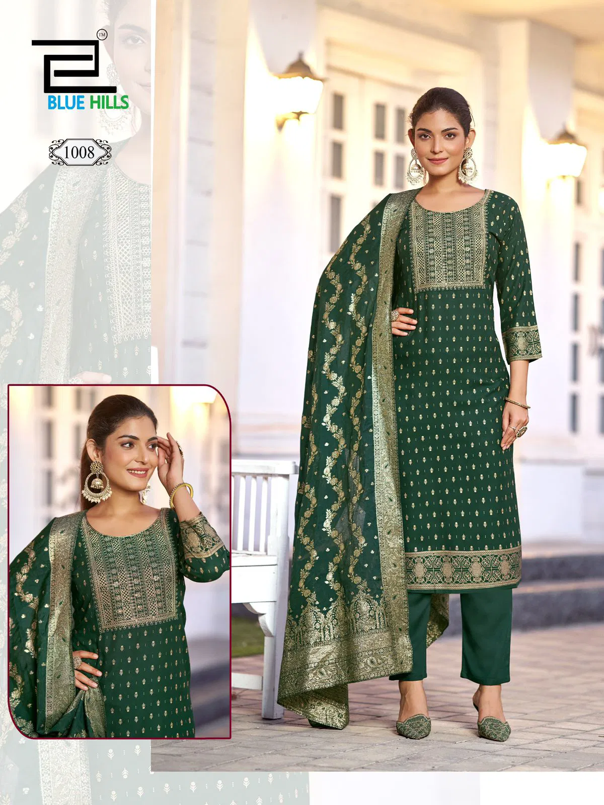 Madhuri By Blue Hills Rayon Embroidery Kurti With Bottom Dupatta Orders In India