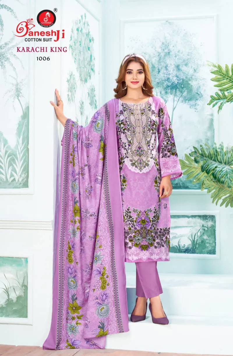 Karachi King Vol 01 By Ganeshji Cotton Printed Dress Material Whlesale Price In Surat