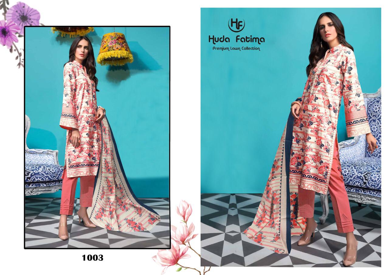 Huda Fatima Spring Lawn Collection 2020 New Designer Printed Karachi Dress Material 